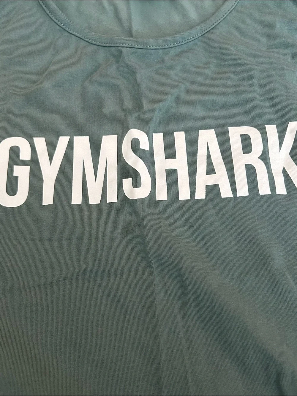 Gymshark Sage Green Cropped Tank with Adjustable Ties